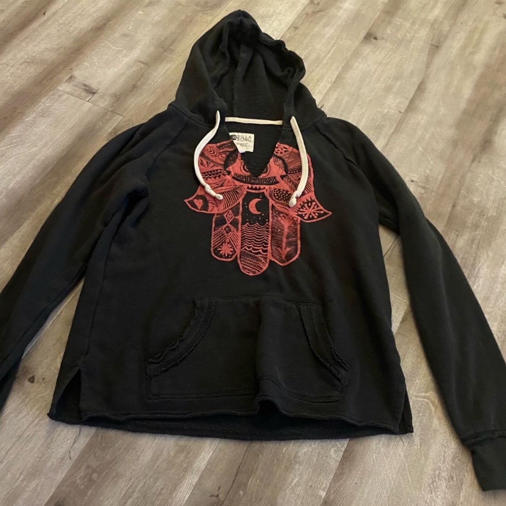 Dark brownish/ grayish cotton pullover billabong sweatshirt